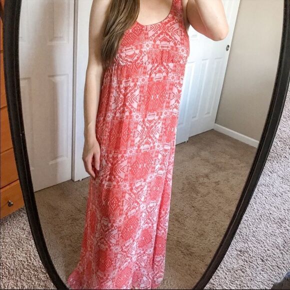 Chaser Tribal Print Chiffon Maxi Dress Boho S - Picture 6 of 8